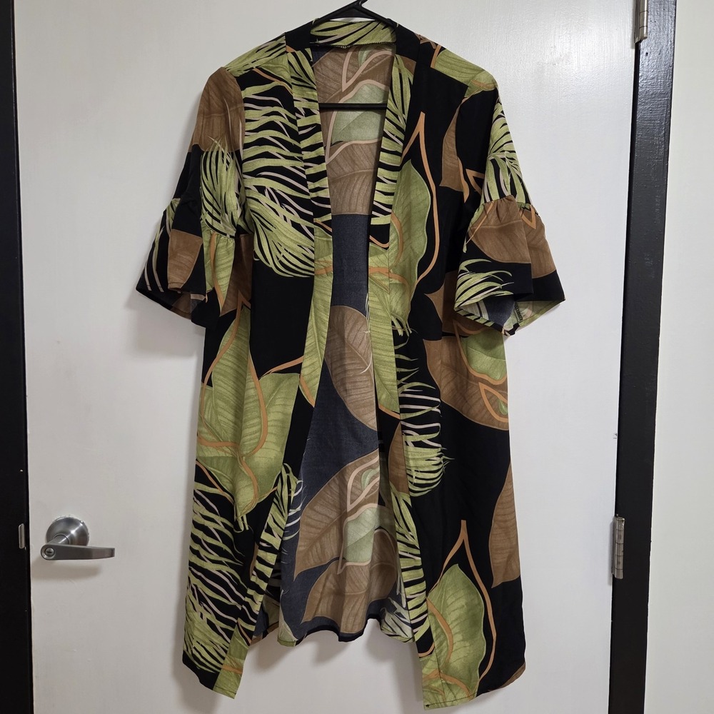 Shein‎ Multicolor Open Jungle Kimono Size Medium